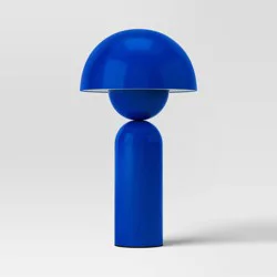 10.25" Rechargeable Cordless Dome Table Lamp with Touch Control Blue - Room Essentials™