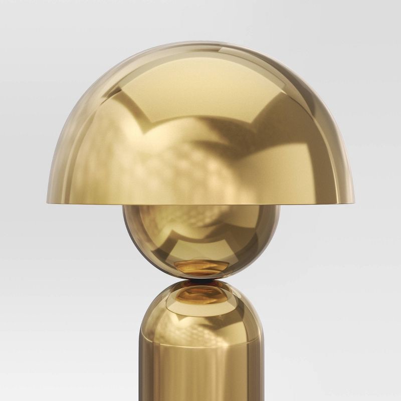 slide 4 of 4, 10.25" Rechargeable Cordless Dome Table Lamp with Touch Control Gold - Room Essentials™, 1 ct
