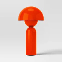 10.25" Rechargeable Cordless Dome Table Lamp with Touch Control Orange - Room Essentials™