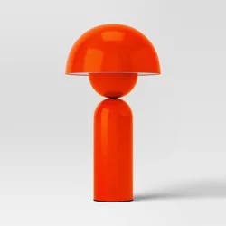 10.25" Rechargeable Cordless Dome Table Lamp with Touch Control Orange - Room Essentials™