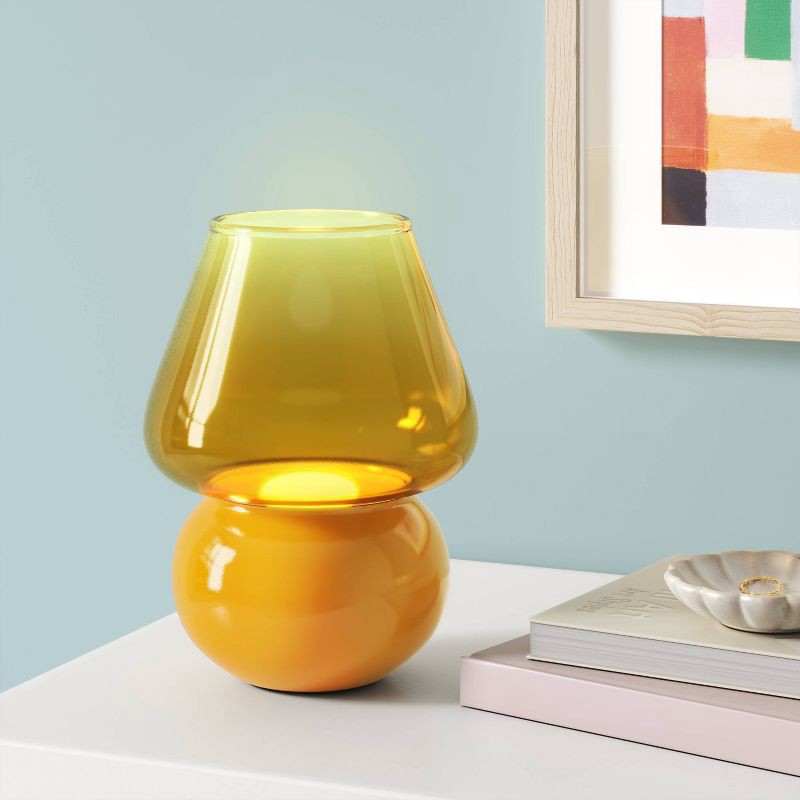 slide 2 of 4, Dome Mushroom Novelty Table Lamp Mustard - Room Essentials™, 1 ct