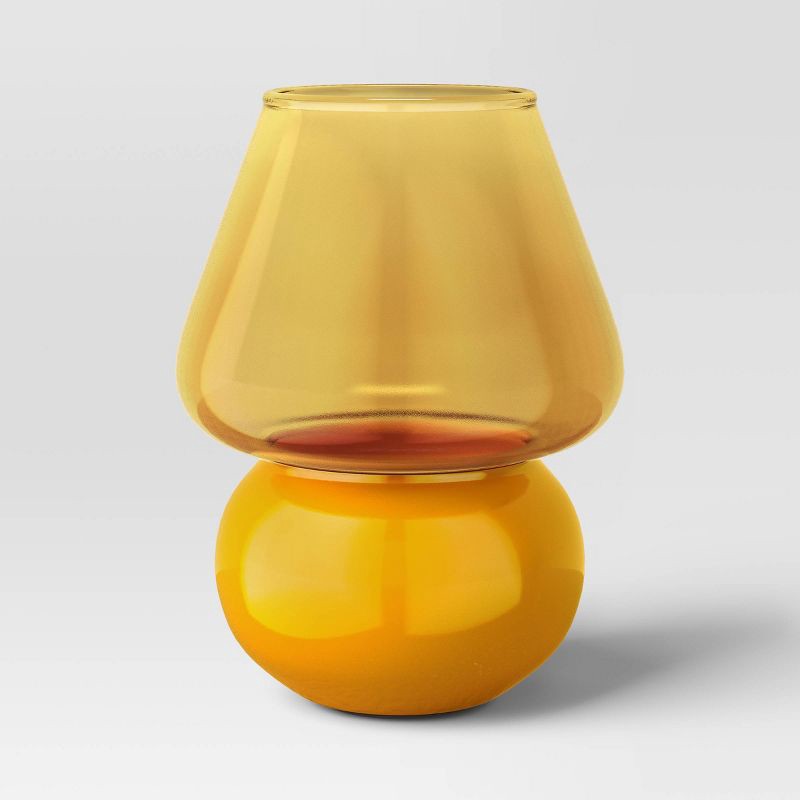 slide 1 of 4, Dome Mushroom Novelty Table Lamp Mustard - Room Essentials™, 1 ct