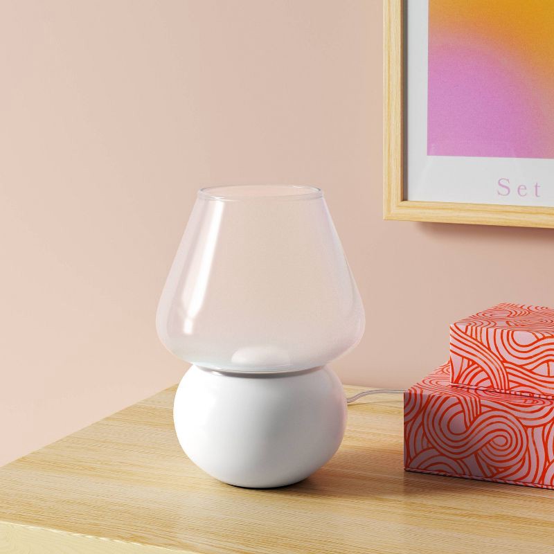 slide 3 of 4, Dome Mushroom Novelty Table Lamp White - Room Essentials™, 1 ct
