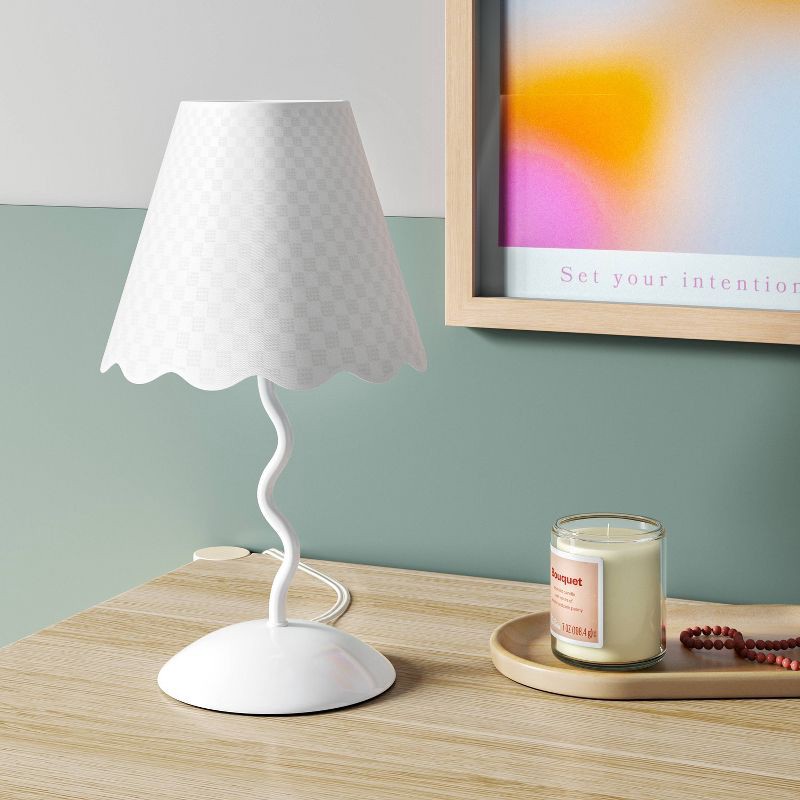 slide 3 of 4, Wave Squiggle Novelty Table Lamp White - Room Essentials™, 1 ct