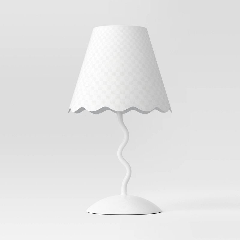 slide 1 of 4, Wave Squiggle Novelty Table Lamp White - Room Essentials™, 1 ct