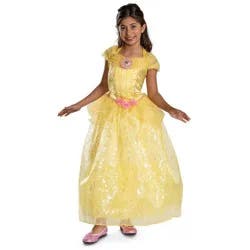 Disney Princess Disney Kids' Beauty and the Beast Belle Deluxe Costume Dress Yellow 3T-4T