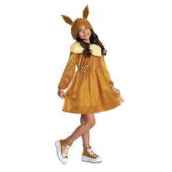 Pokemon Pokémon Girls' Eevee Costume Dress Brown 4-6x
