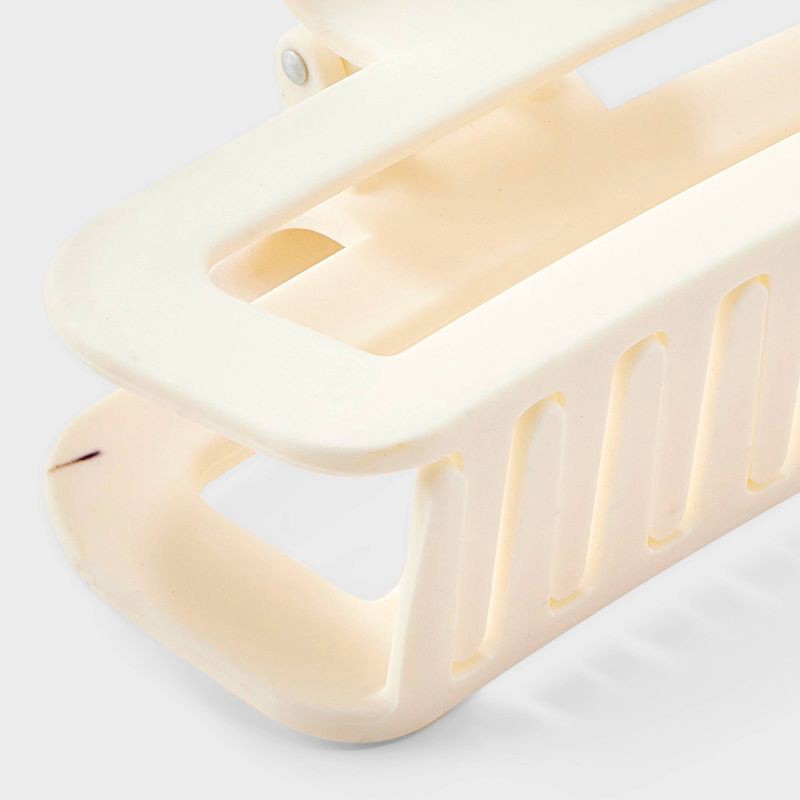 slide 3 of 3, Open Rectangle Jumbo Claw Hair Clip - Universal Thread™ Off-White: Fashion Accessory for All Hair Types, 1 ct