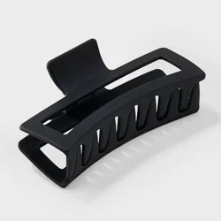 XL Claw Plastic Cutout Hair Clip - Universal Thread™ Black: Hair Styling, Solid Pattern, All Hair Types