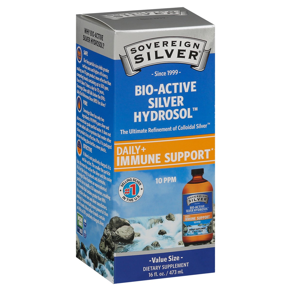 slide 3 of 9, Sovereign Silver Value Size 10 Ppm Bio-Active Silver Hydrosol 16 fl oz Box, 1 ct