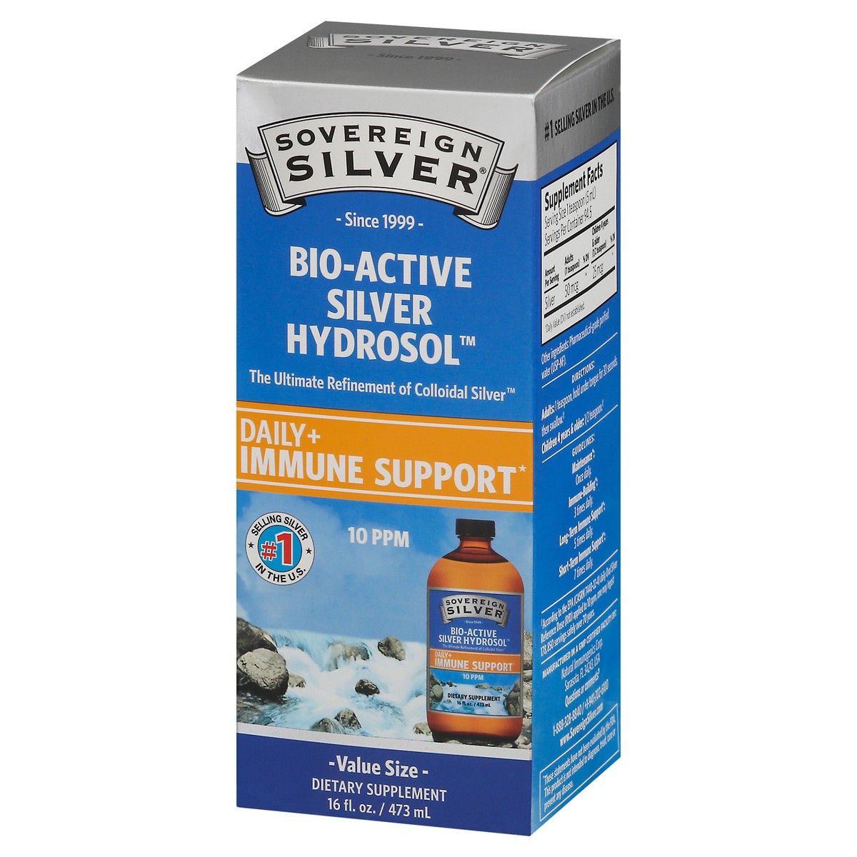 slide 4 of 9, Sovereign Silver Value Size 10 Ppm Bio-Active Silver Hydrosol 16 fl oz Box, 1 ct