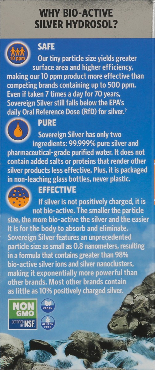 slide 7 of 9, Sovereign Silver Value Size 10 Ppm Bio-Active Silver Hydrosol 16 fl oz Box, 1 ct