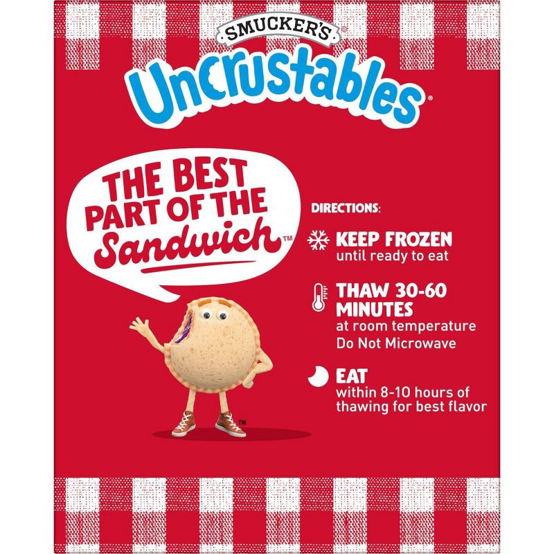 slide 6 of 10, Smucker's Uncrustables Frozen Peanut Butter & Strawberry Jam Sandwich - 20oz/10ct, 10 ct; 20 oz