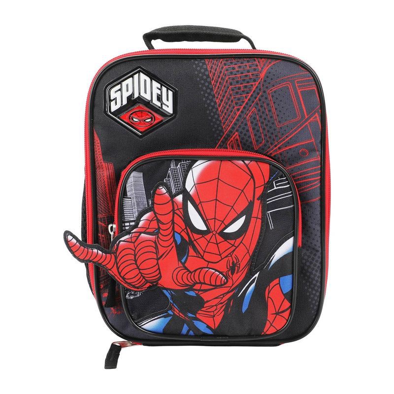 slide 1 of 6, Spider-Man License Lunch Kit Casserole Carrier - Black, 1 ct