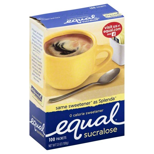 slide 1 of 1, Equal Merisant Company Equal Sweetener, Zero Calorie, Sucralose, 100 ct