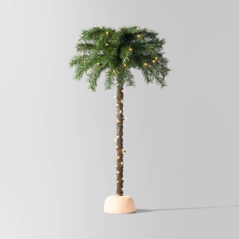 slide 1 of 5, 4' Pre-Lit Palm Artificial Christmas Tree with Clear Lights - Wondershop™, 1 ct