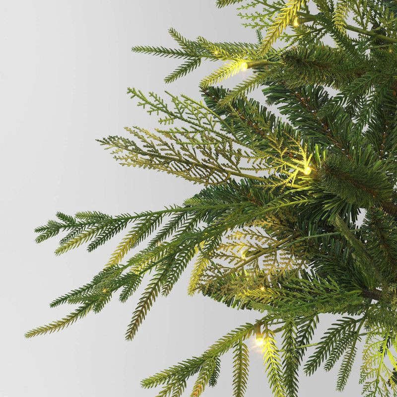 slide 4 of 5, 24" Pre-Lit Christmas Norfolk Cedar Artificial Greenery with Ground Stake - Wondershop™, 1 ct