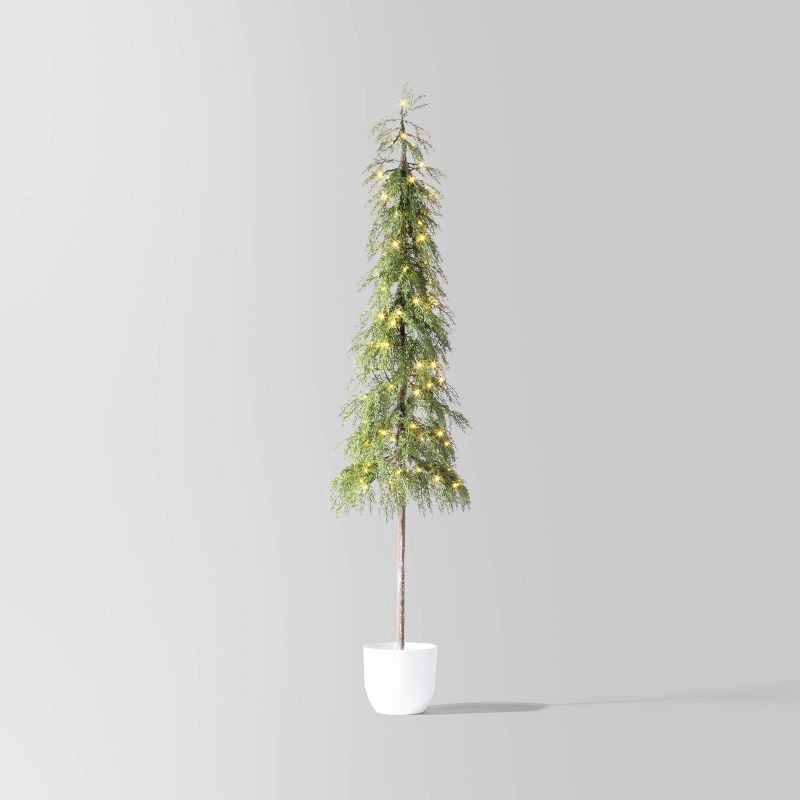 slide 1 of 5, 6' Pre-Lit Potted Balsam Artificial Christmas Tree - Wondershop™, 1 ct