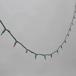 Philips 100ct Heavy Duty Incandescent Smooth Mini String Lights with Green Wire and Remains Lit Technology