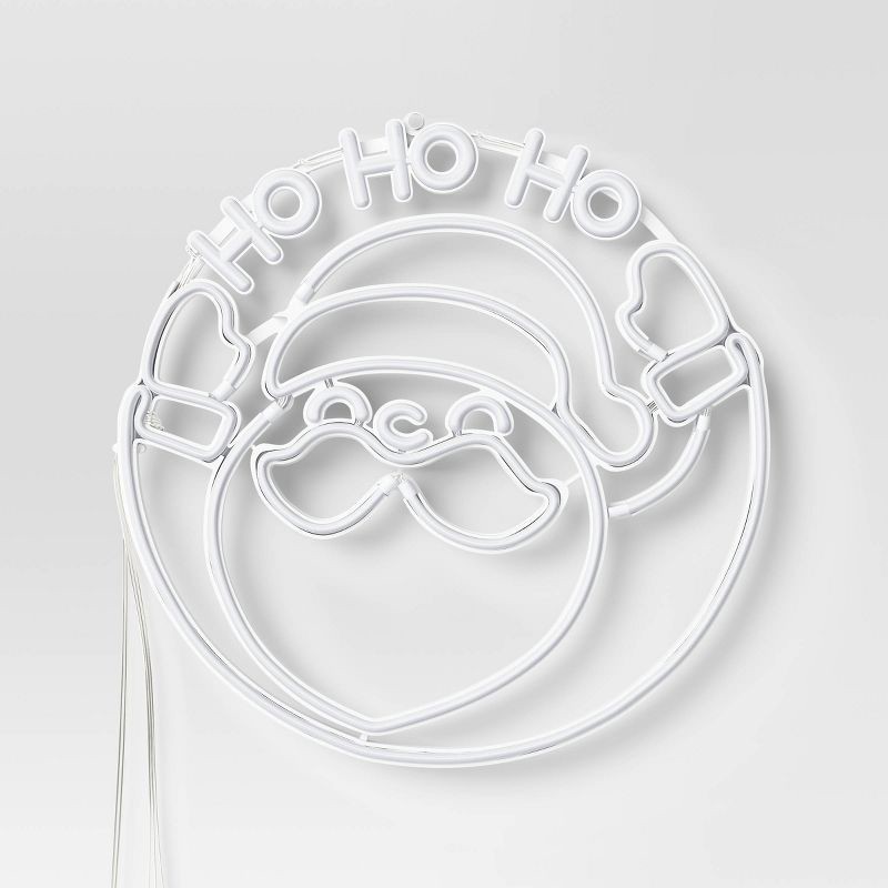 slide 3 of 4, LED Animated Christmas Neon Santa Hangable Sign White/Red/Green - Wondershop™, 1 ct