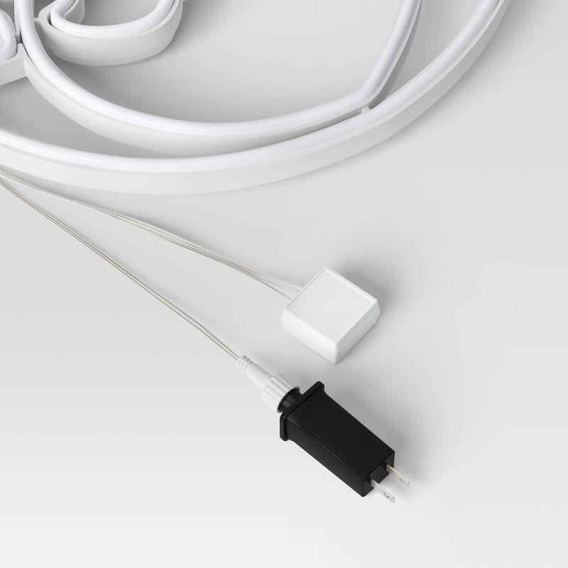 slide 4 of 4, LED Animated Christmas Neon Santa Hangable Sign White/Red/Green - Wondershop™, 1 ct