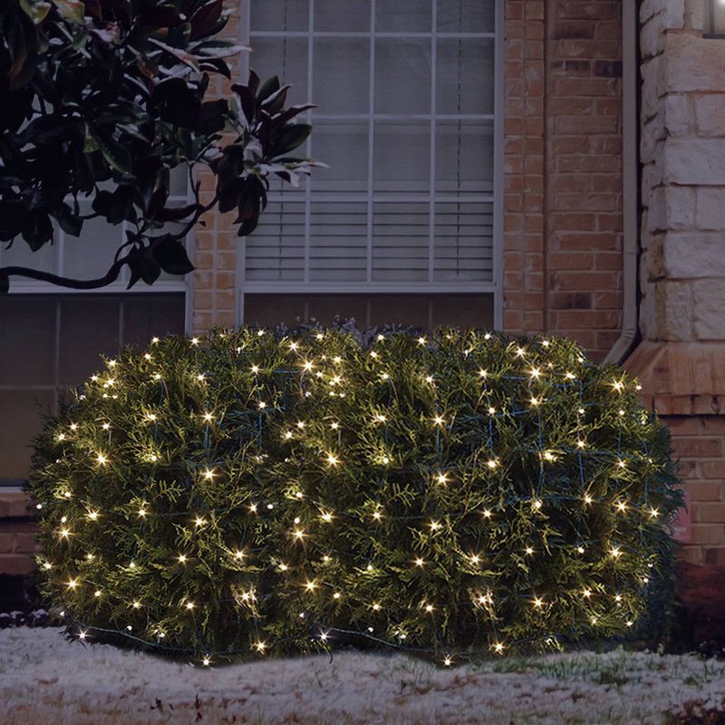 slide 6 of 6, 200ct Philips Heavy Duty Incandescent Indoor/Outdoor Net String Lights Clear with Green Wire and Remains Lit Technology, 200 ct