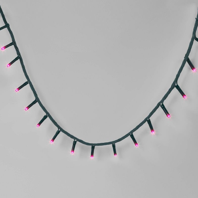 slide 1 of 4, 9.5' 3mm 100ct LED Micro Christmas String Lights Pink with Green Wire - Wondershop™, 100 ct