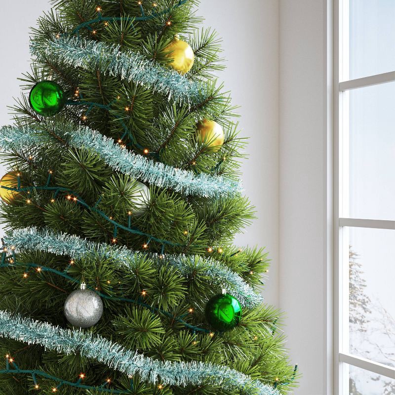 slide 2 of 5, 9.5' 3mm 100ct LED Micro Christmas String Lights Warm White with Green Wire - Wondershop™, 100 ct