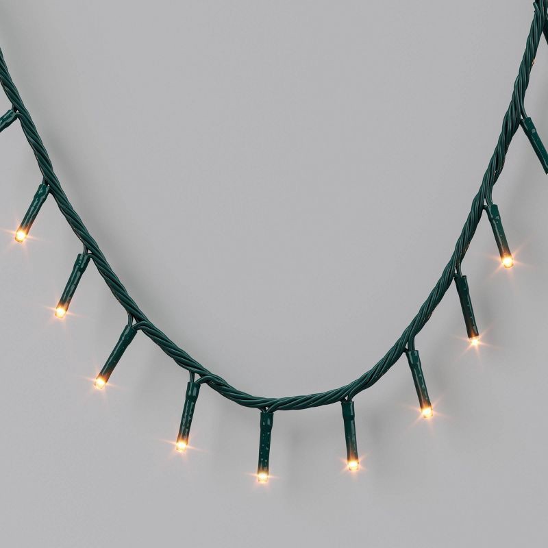 slide 1 of 5, 9.5' 3mm 100ct LED Micro Christmas String Lights Warm White with Green Wire - Wondershop™, 100 ct