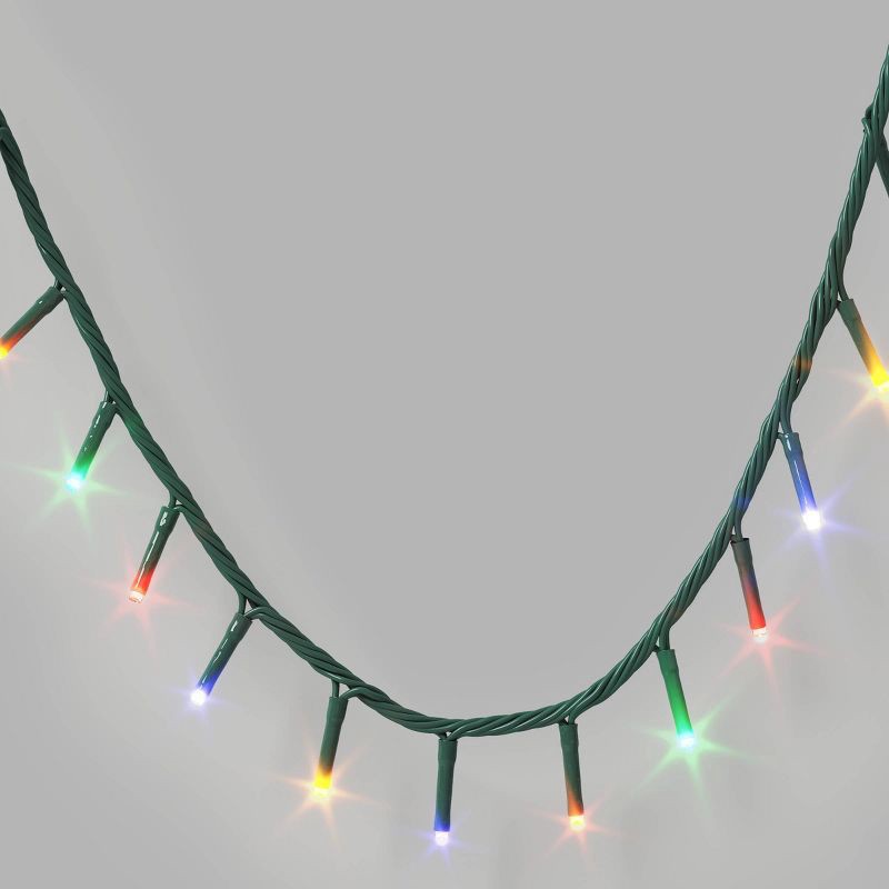 slide 1 of 4, 9.5' 3mm 100ct LED Micro Christmas String Lights Multi-Colored with Green Wire - Wondershop™, 100 ct