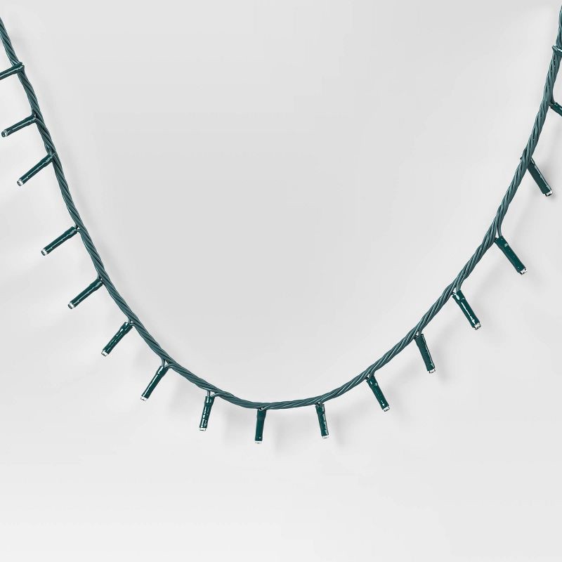 slide 3 of 4, 9.5' 3mm 100ct LED Micro Christmas String Lights White with Green Wire - Wondershop™, 100 ct