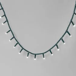 9.5' 3mm 100ct LED Micro Christmas String Lights White with Green Wire - Wondershop™