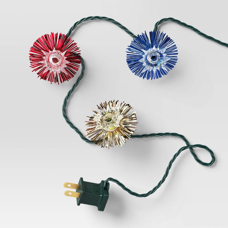 slide 4 of 4, 20ct Christmas Tinsel Lights Multi-Colored with Green Wire - Wondershop™, 20 ct