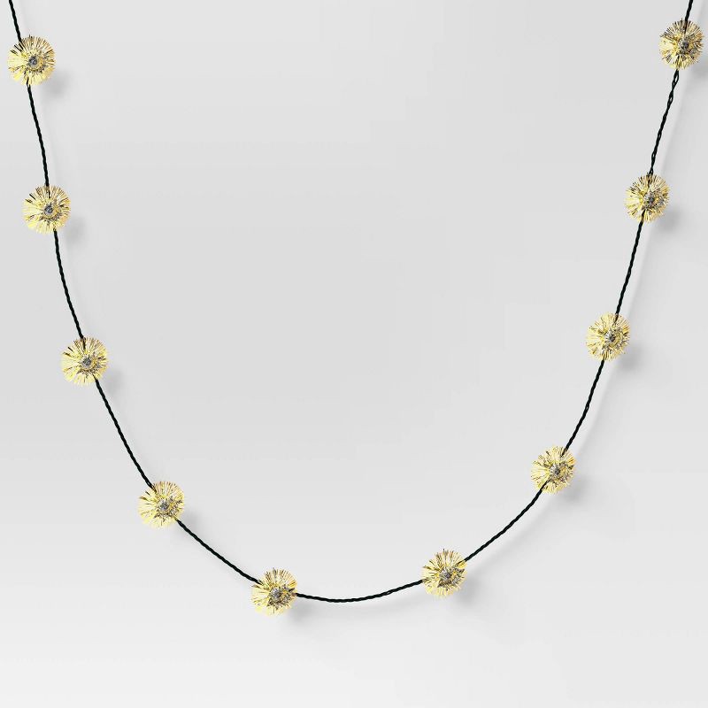 slide 3 of 4, 20ct Christmas Tinsel Lights Gold with Warm White Lights with Green Wire - Wondershop™, 20 ct