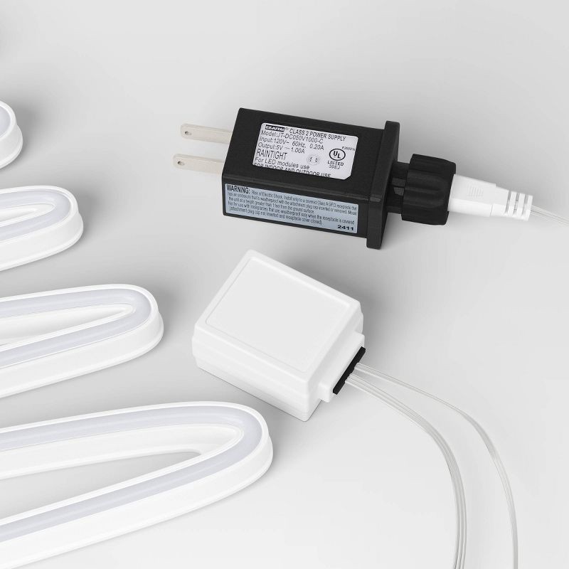 slide 4 of 4, LED Animated Neon Christmas Tree Hangable Sign Yellow/Green - Wondershop™, 1 ct