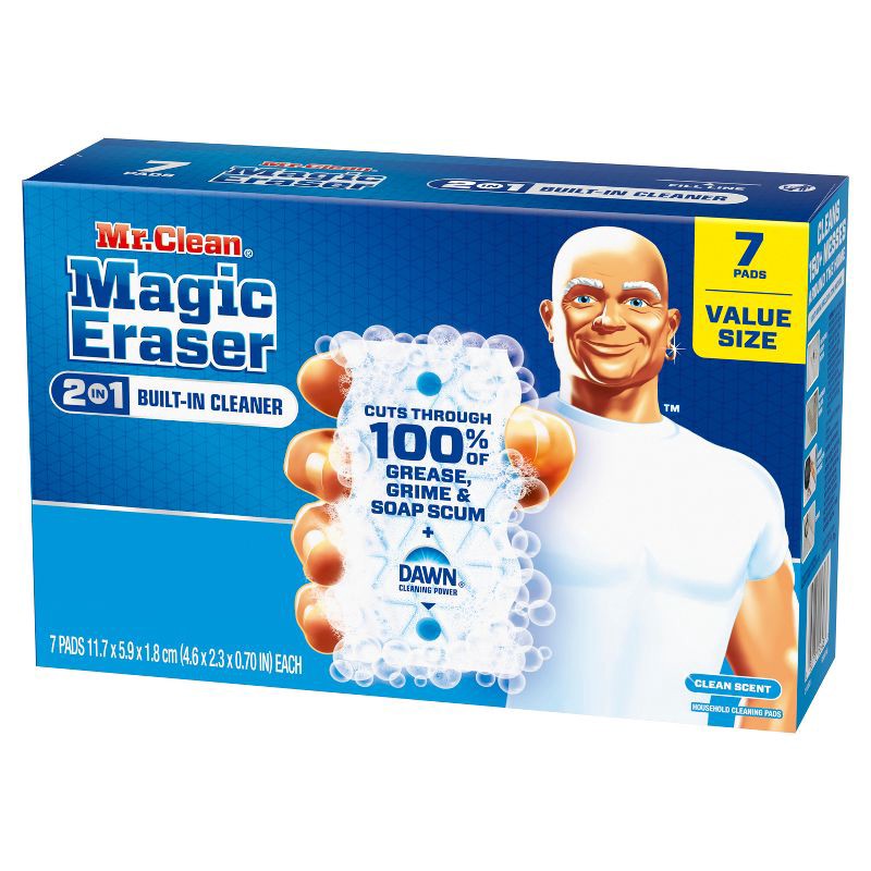 slide 13 of 14, Mr. Clean Magic Eraser 2-in-1 Built-In Cleaner - 7ct, 7 ct