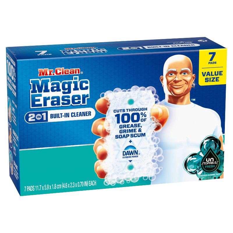 slide 12 of 12, Mr. Clean Fresh Magic Eraser 2-in-1 Built-In Cleaner Unstopables - 7ct, 7 ct