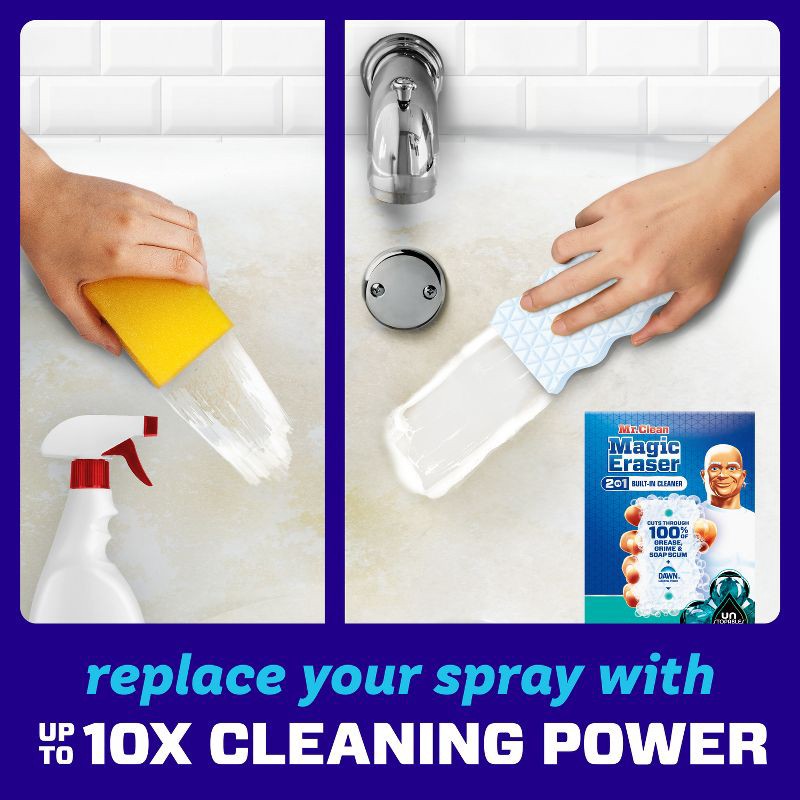 slide 4 of 12, Mr. Clean Fresh Magic Eraser 2-in-1 Built-In Cleaner Unstopables - 7ct, 7 ct