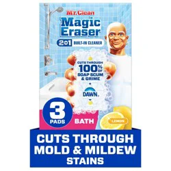 Mr. Clean Mr Clean Lemon Magic Eraser 2-in-1 Built-In Cleaner Bath - 3ct