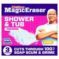 Mr. Clean Mr Clean Lemon Magic Eraser 2-in-1 Built-In Cleaner Bath - 3ct