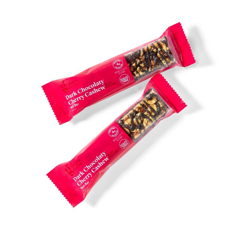 slide 3 of 5, Dark Chocolaty Cherry Cashew with Other Natural Flavors Nut Bars - 8.4oz/6ct - Good & Gather™, 6 ct; 8.4 oz