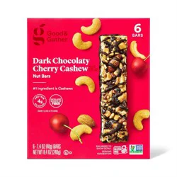 Dark Chocolaty Cherry Cashew with Other Natural Flavors Nut Bars - 8.4oz/6ct - Good & Gather™
