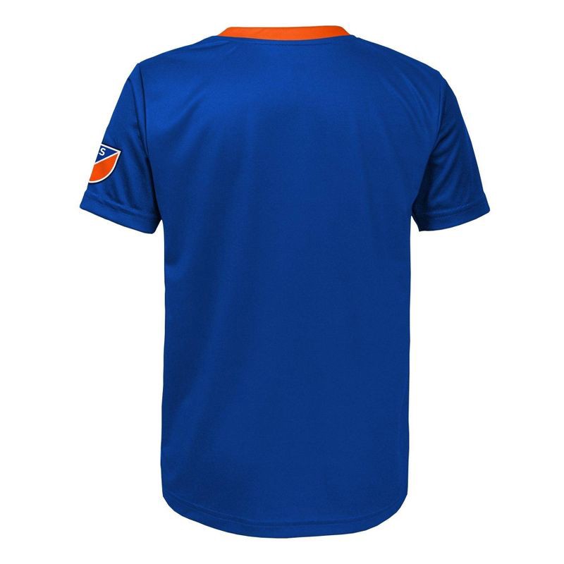 slide 2 of 3, MLS FC Cincinnati Boys' Sublimated Poly Jersey - S: Team Logo Pullover, 1 ct
