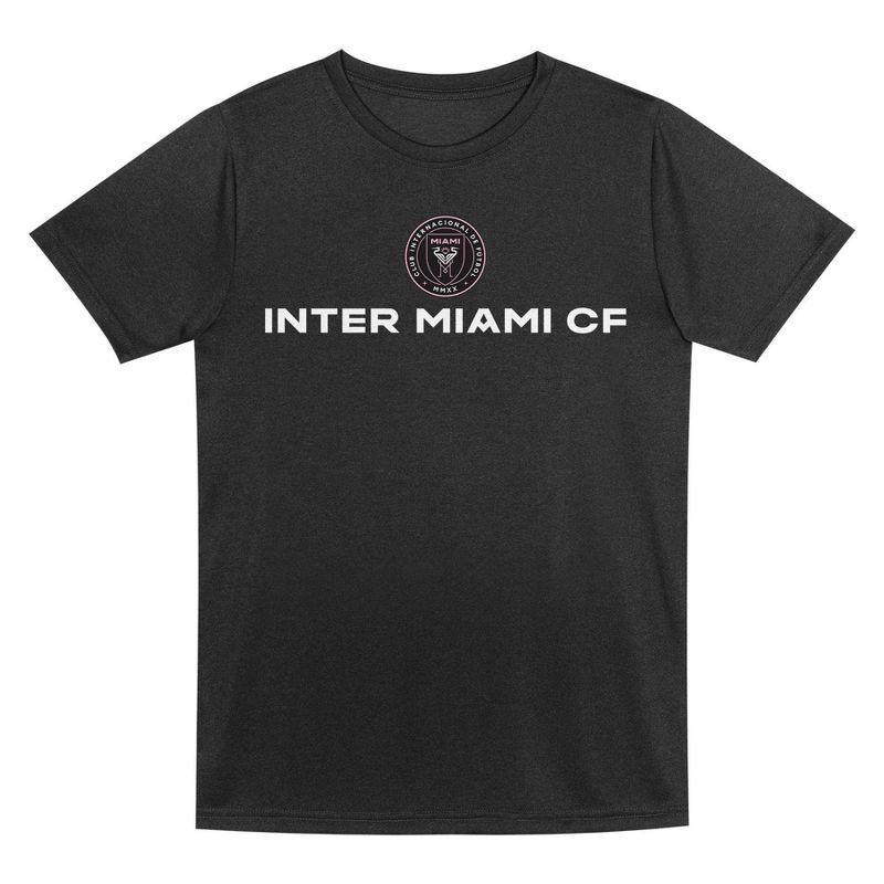 slide 2 of 3, MLS Inter Miami CF Toddler Boys' 2pk T-Shirt - 2T: Sports Team Logo Knit Tees, 2 ct