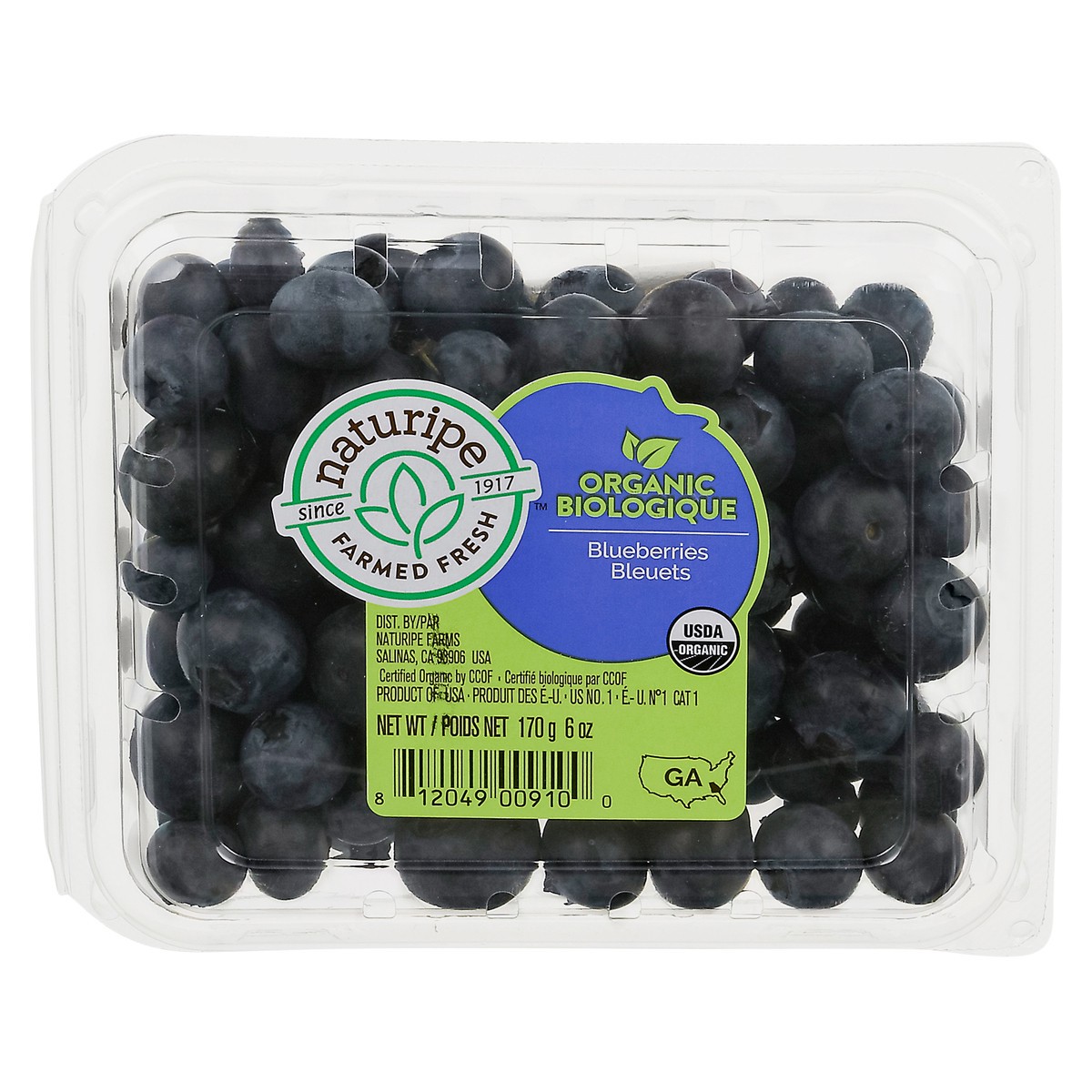 slide 7 of 14, Naturipe Farmed Fresh Organic Blueberries 6 oz, 1 lb