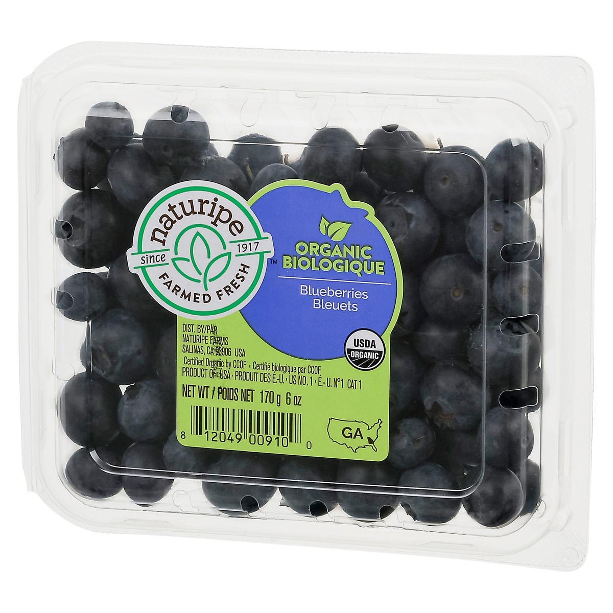 slide 2 of 14, Naturipe Farmed Fresh Organic Blueberries 6 oz, 1 lb