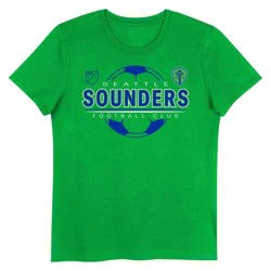 MLS Seattle Sounders Girls' Short Sleeve Crew Neck T-Shirt - L: Sports Team Logo Tee