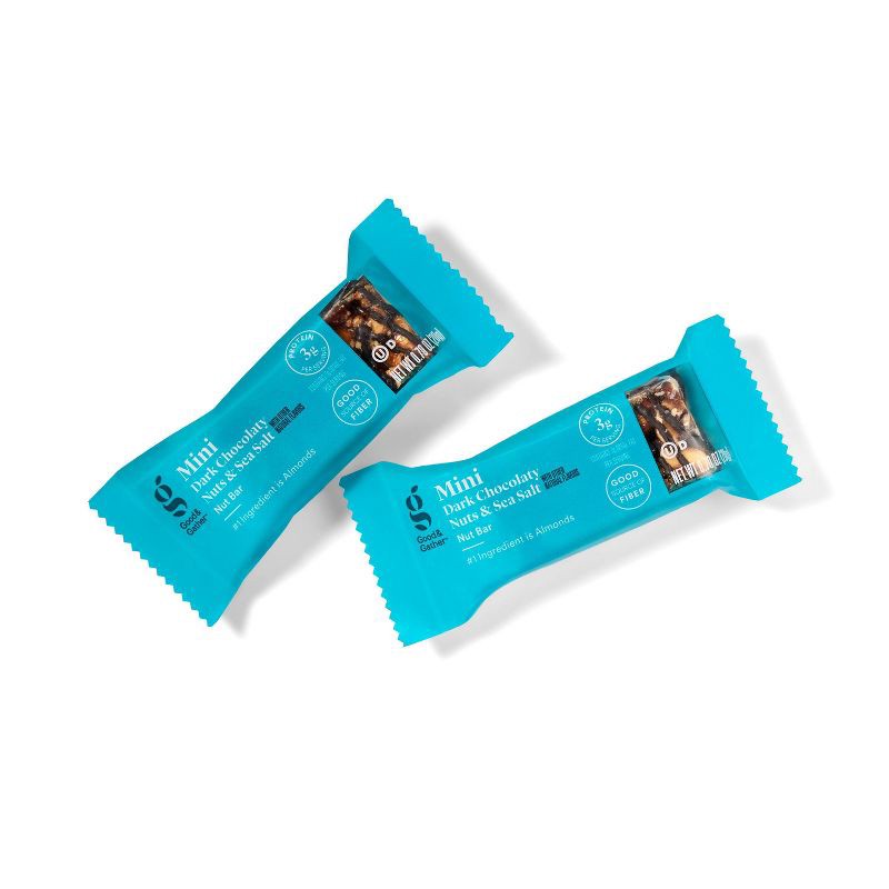 slide 3 of 5, Mini Dark Chocolaty Nuts and Sea Salt with Other Natural Flavors Nut Bars - 7oz/10ct - Good & Gather™, 10 ct; 7 oz