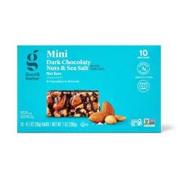 Mini Dark Chocolaty Nuts and Sea Salt with Other Natural Flavors Nut Bars - 7oz/10ct - Good & Gather™