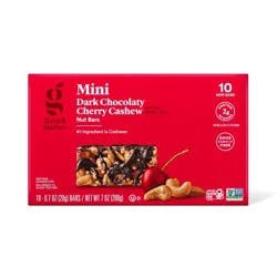 Mini Dark Chocolaty Cherry Cashew with Other Natural Flavors Nut Bars - 7oz/10ct - Good & Gather™